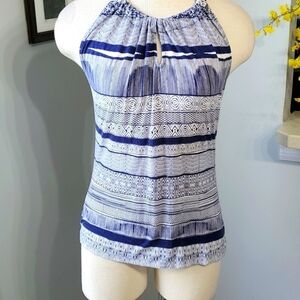 BANANA REPUBLIC,  cute little summer top. Blue and white. Size XS.